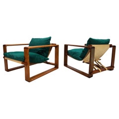 Set of 2 cubist Bauhaus armchairs