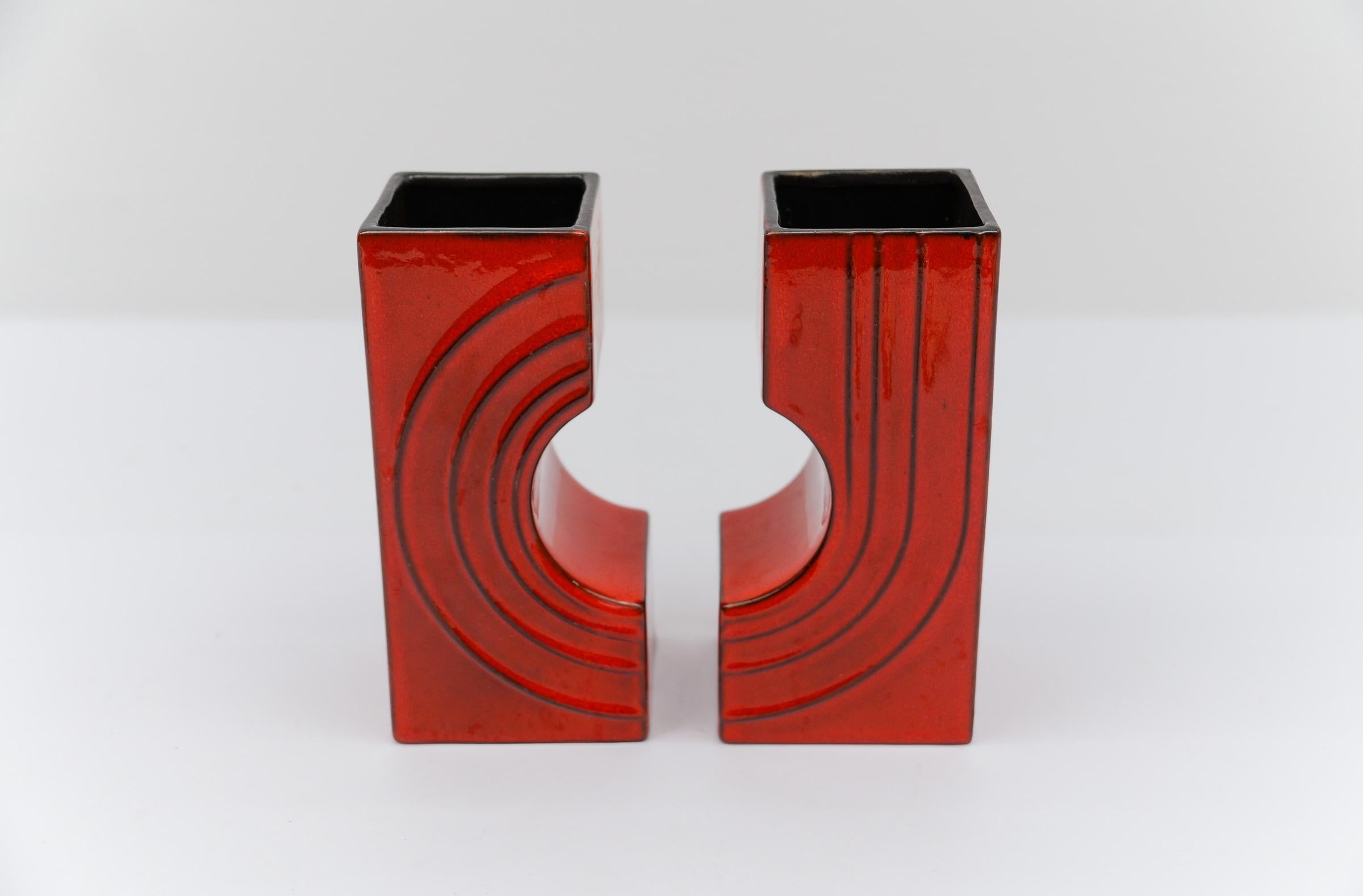 Juego de 2 jarrones de cerámica 