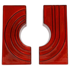 Set of 2 "Cyclone" ceramic vases by Cari Zalloni for Steuler, 1970s