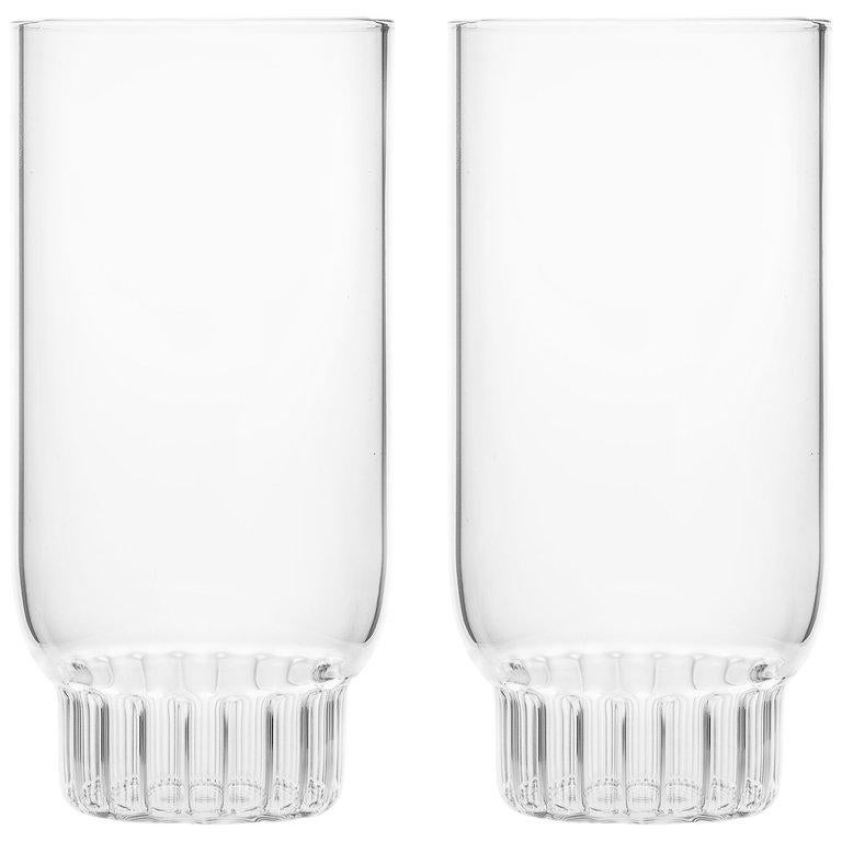 EU Clients Pair Czech Contemporary Rasori Large Highball Beer Glasses in Stock