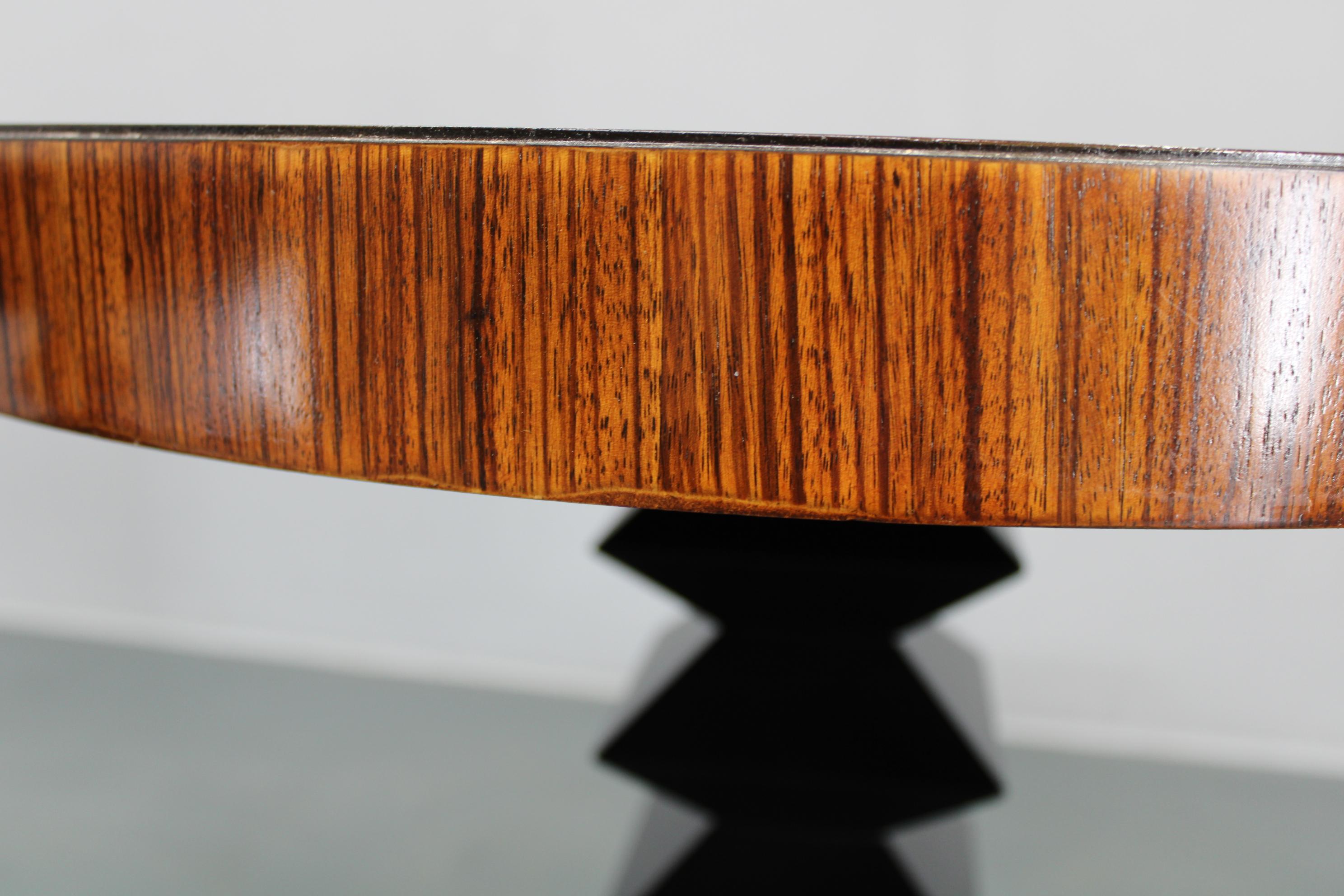 Set of 2 Czechoslovakian Cubist Style Side Tables, Veneer and Solid Wood, 1980s For Sale 4