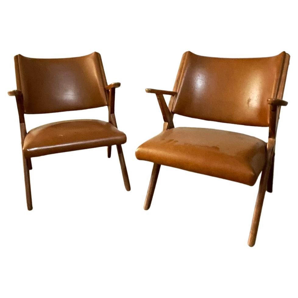 Set of 2 Dal Vera Armchairs, Italy, 1960s For Sale