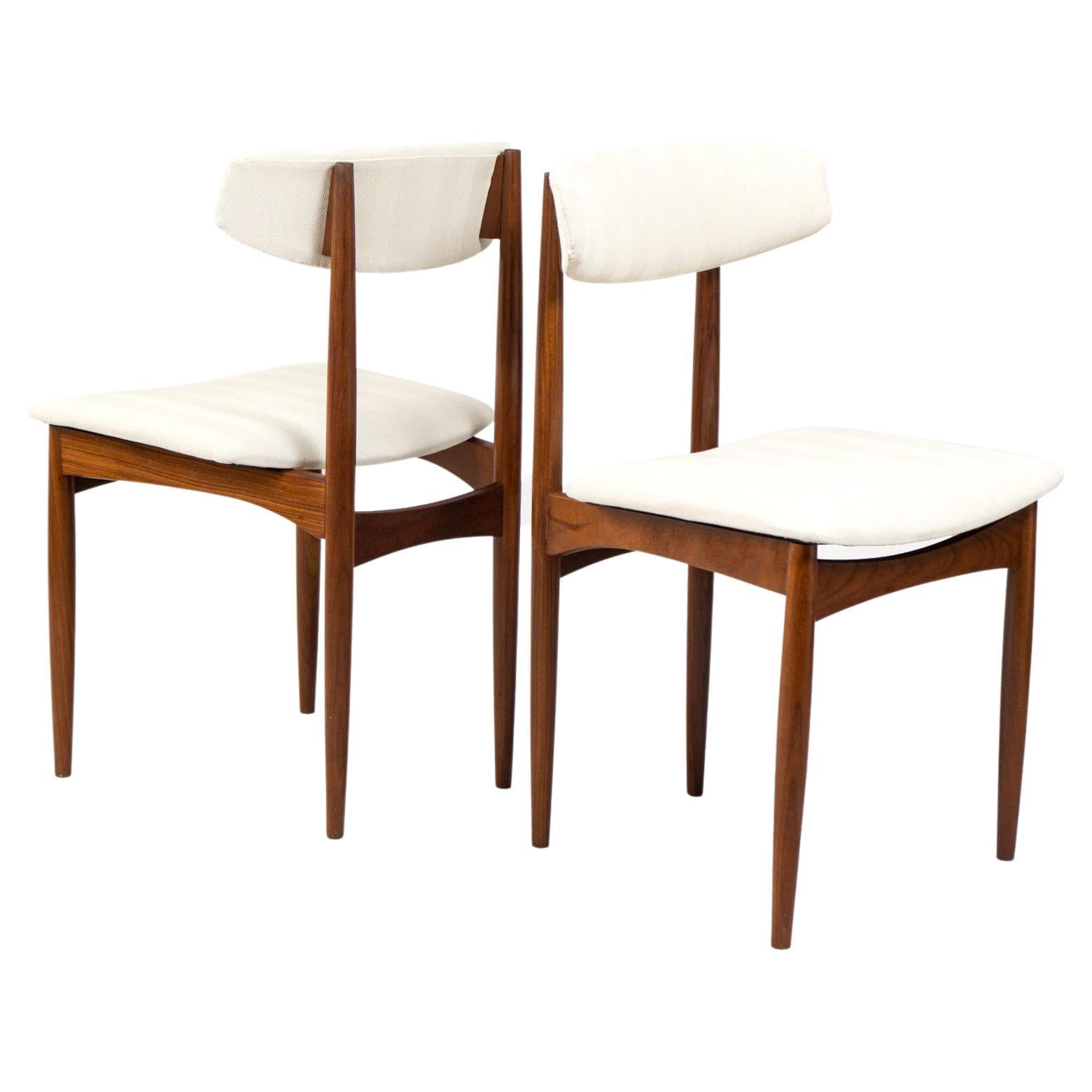 Set of 2 Danish Chairs Made of Teak, 1960, Denmark