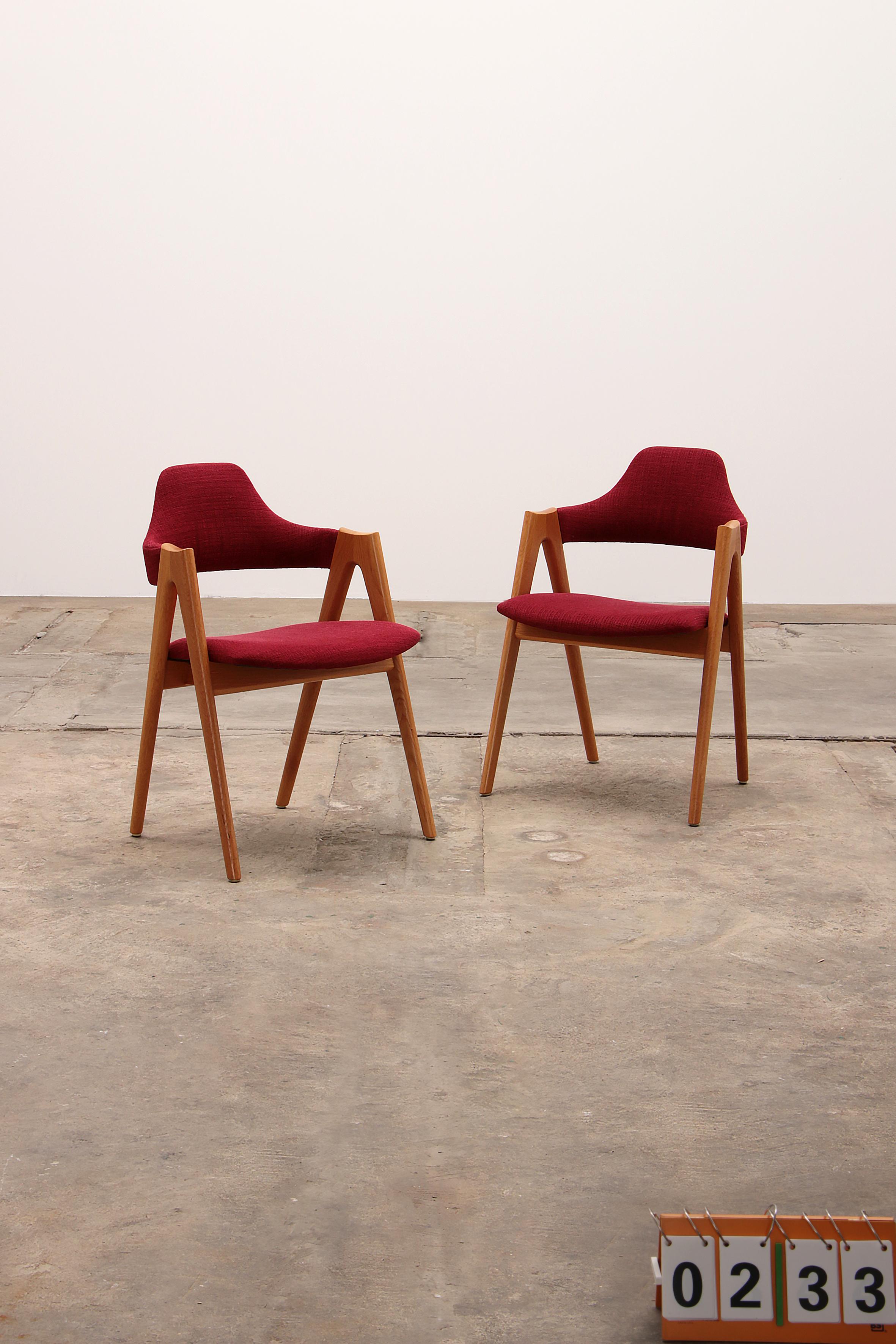 Set of 2 Danish Dining Table Chairs Model Compas Kai Kristiansen for Sva Mobler 9