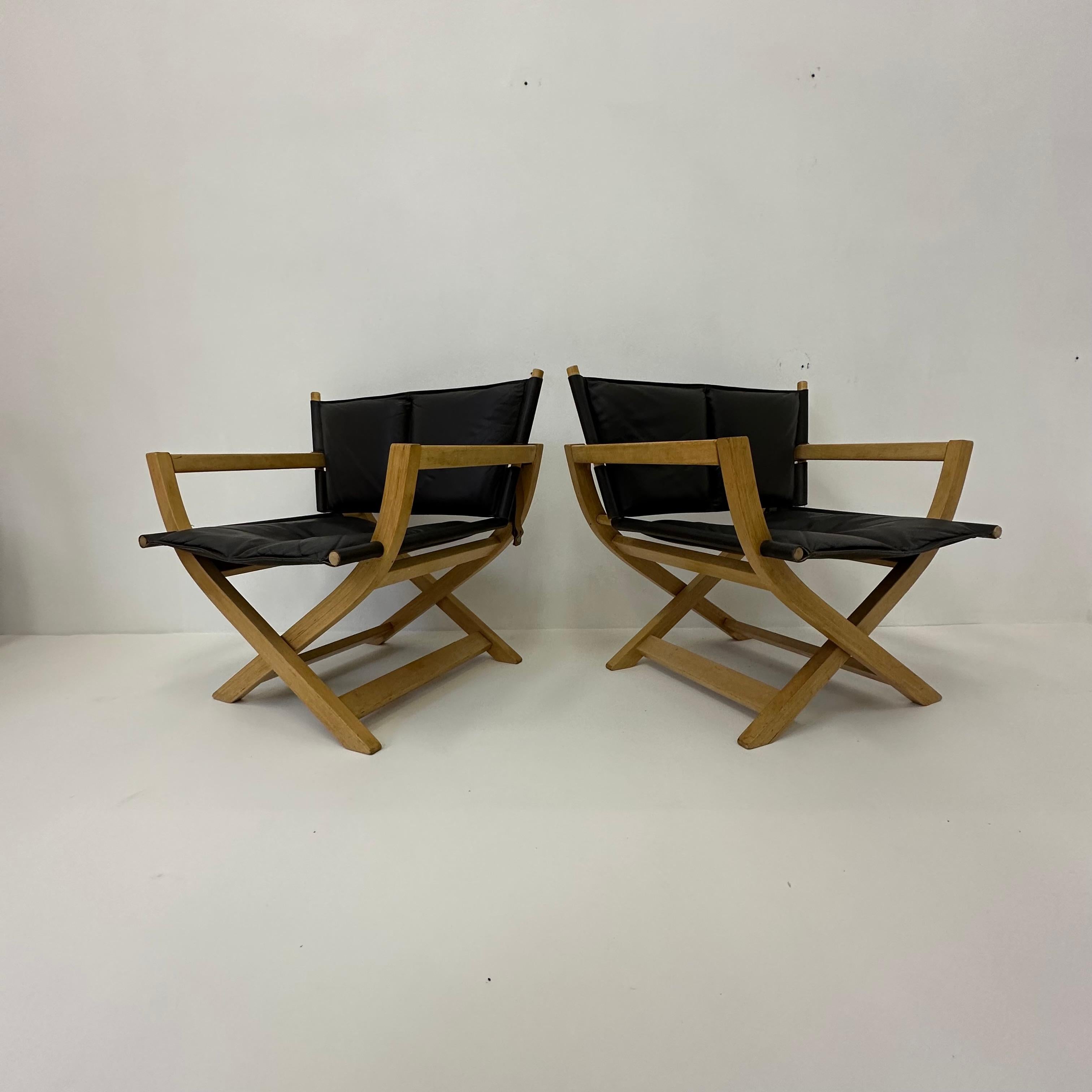 Ensemble de 2 chaises pliantes danoises par Foldes, années 1970 Bon état - En vente à Delft, NL