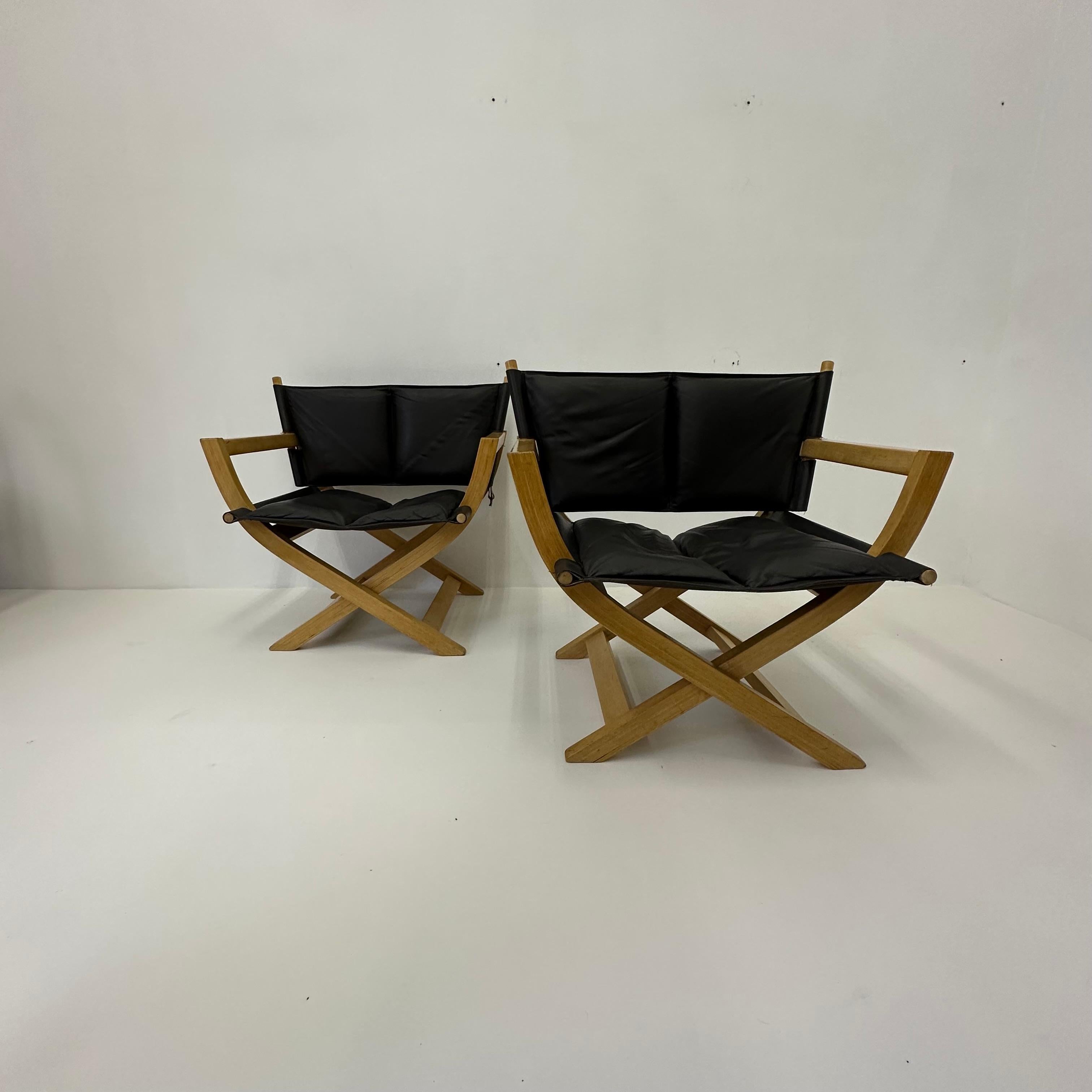 Fin du 20e siècle Ensemble de 2 chaises pliantes danoises par Foldes, années 1970 en vente