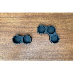 Juego de 2 candelabros daneses minimalistas de metal de Trip Trap, años 60