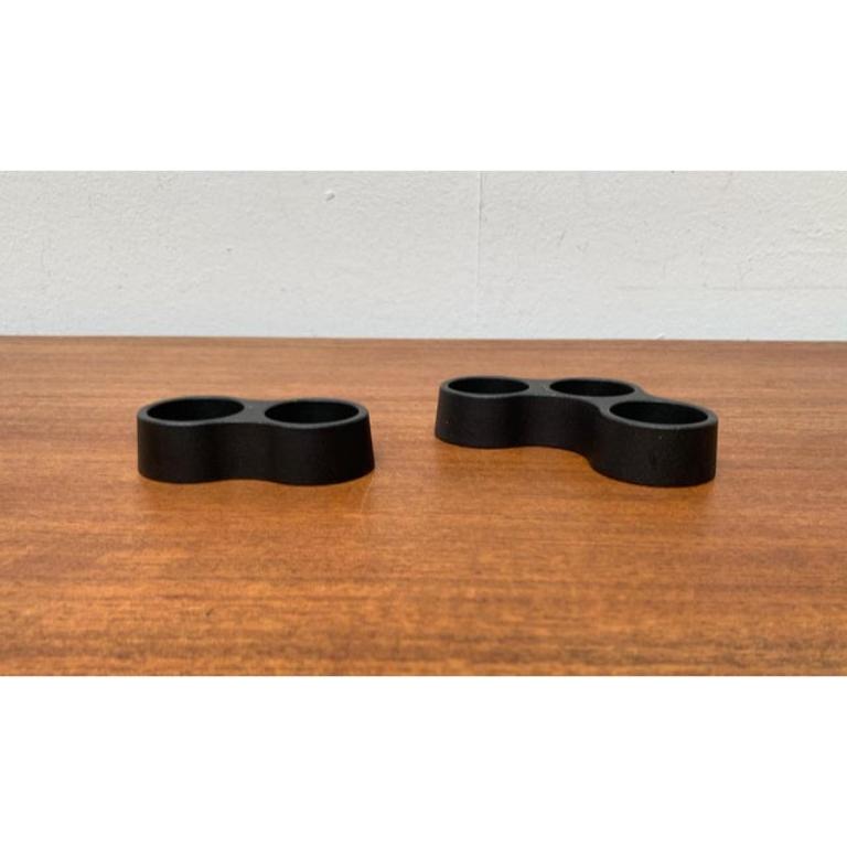 Set of 2 Danish Minimalist Metal Candleholders from Trip Trap, 1960s For Sale 2