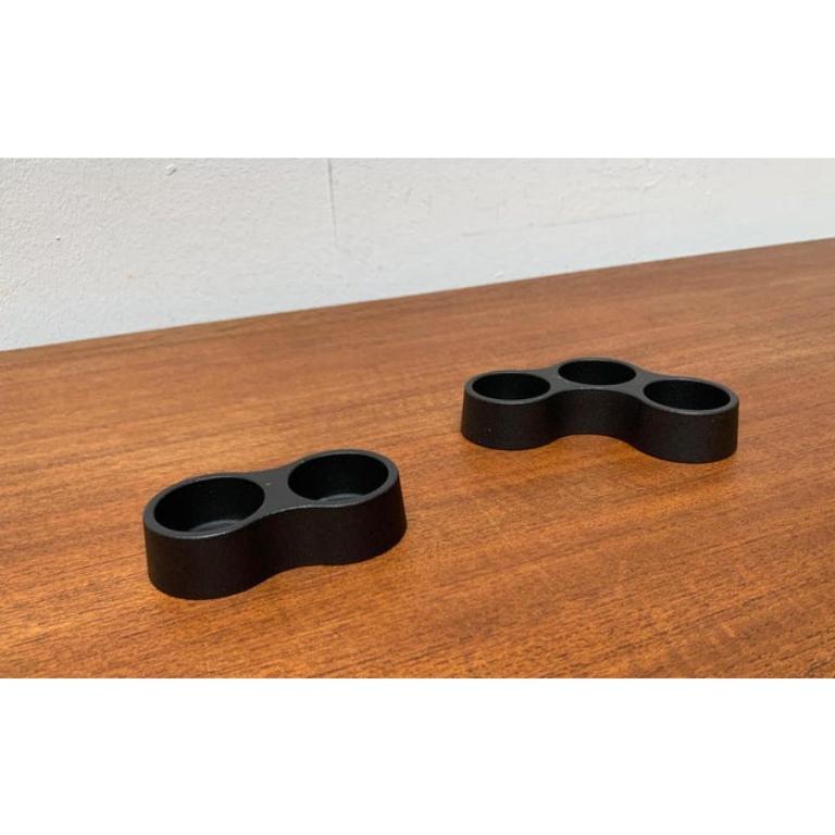 Set of 2 Danish Minimalist Metal Candleholders from Trip Trap, 1960s For Sale 4