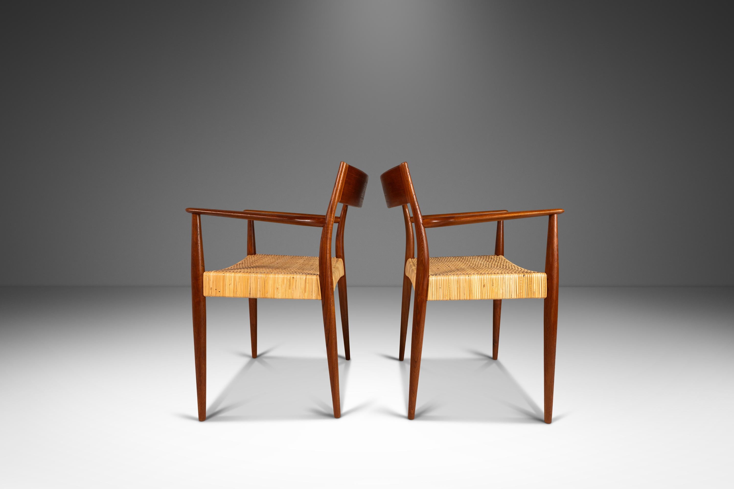 Set of 2 Danish Modern Arm Chairs by Enjar Larsen & Bender Madsen for Willy Beck For Sale 6