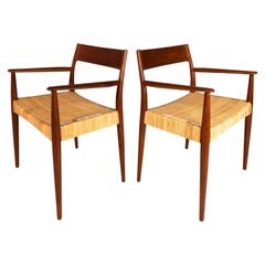 Juego de 2 sillones daneses modernos de Enjar Larsen y Bender Madsen para Willy Beck