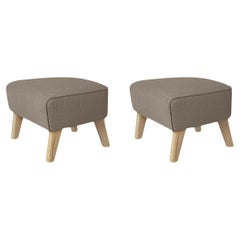 Rafsimonsvidar3 set de 2 poufs en chêne naturel beige foncé « My Own Chair » par Lassen