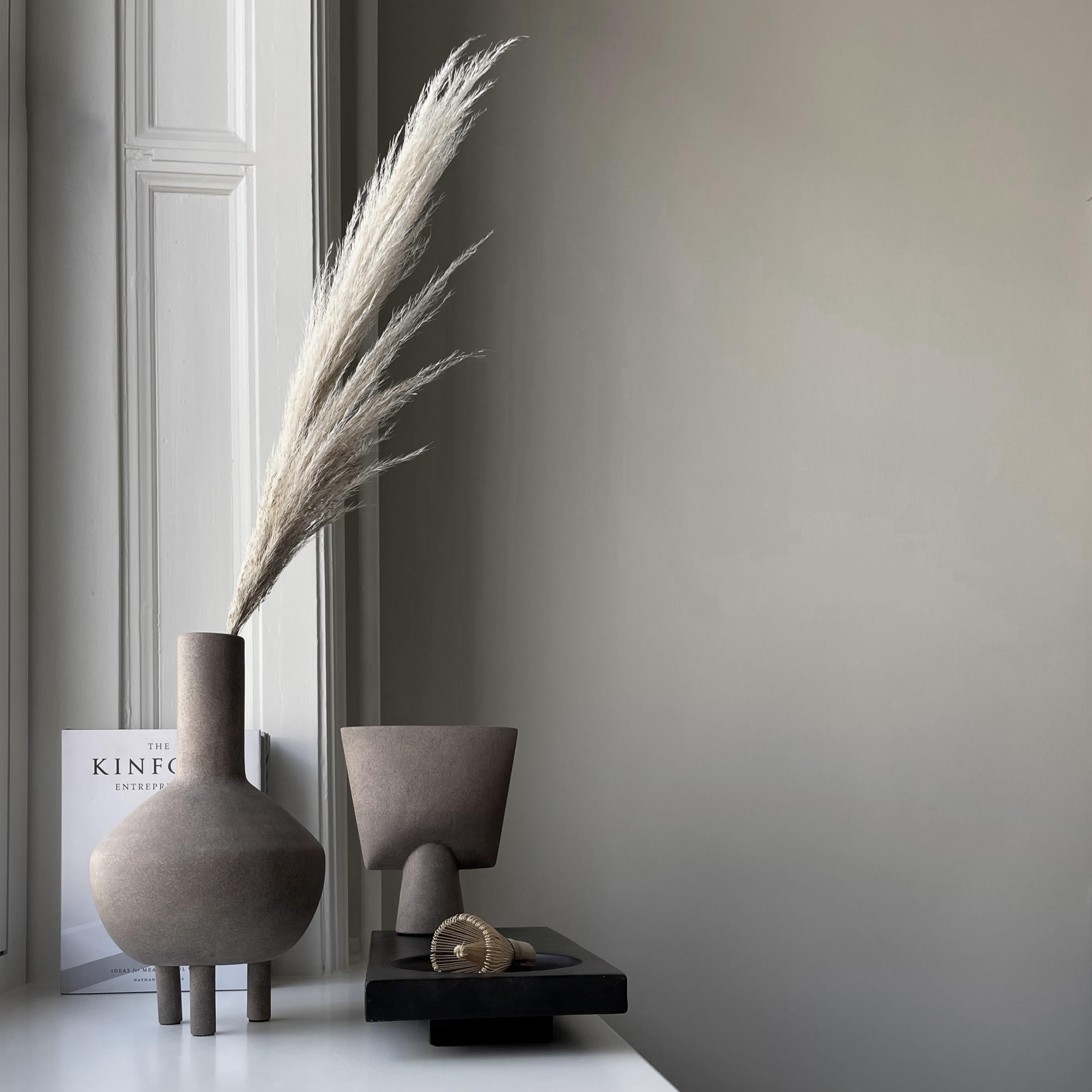 Set of 2 Dark Grey Duck Vase Fat by 101 Copenhagen In New Condition For Sale In Geneve, CH