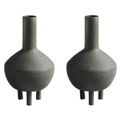 2er-Set Dunkelgraue Entenvase Fat von 101 Copenhagen