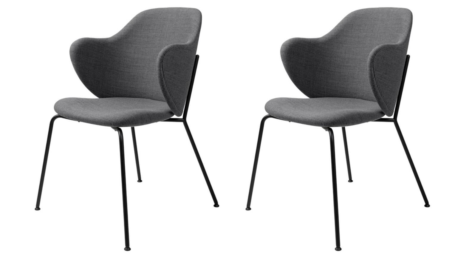 Set of 2 dark grey fiord lassen chairs by Lassen.
Dimensions: W 58 x D 60 x H 88 cm.
Materials: Textile.

The Lassen Chair by Flemming Lassen, Magnus Sangild and Marianne Viktor was launched in 2018 as an ode to Flemming Lassen’s uncompromising