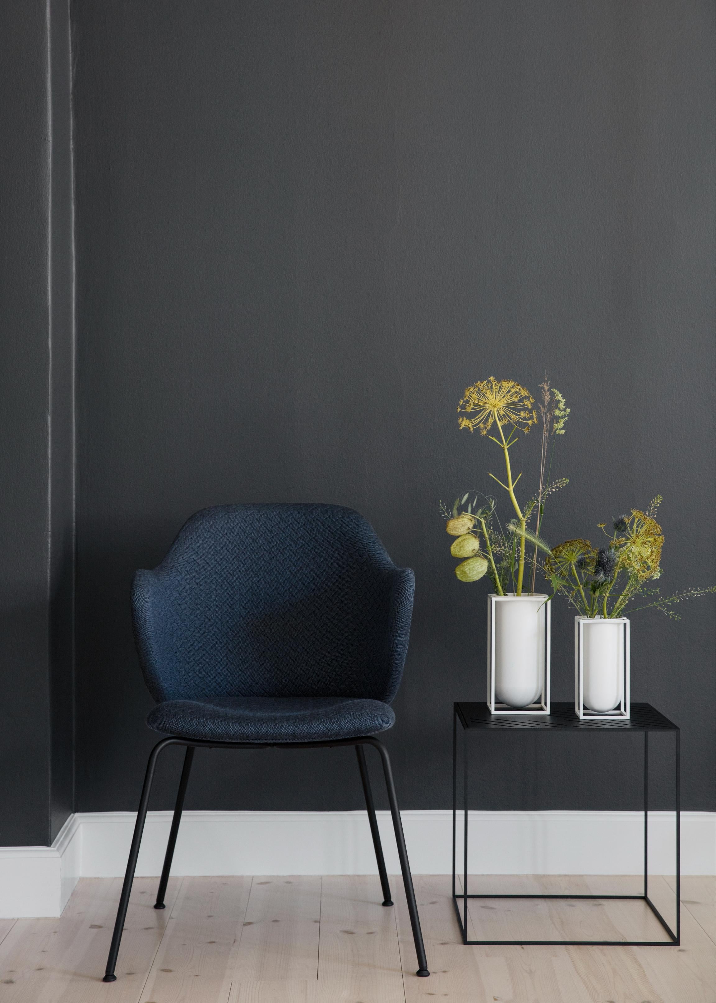 Danish Set of 2 Dark Grey Jupiter Lassen Chairs by Lassen For Sale
