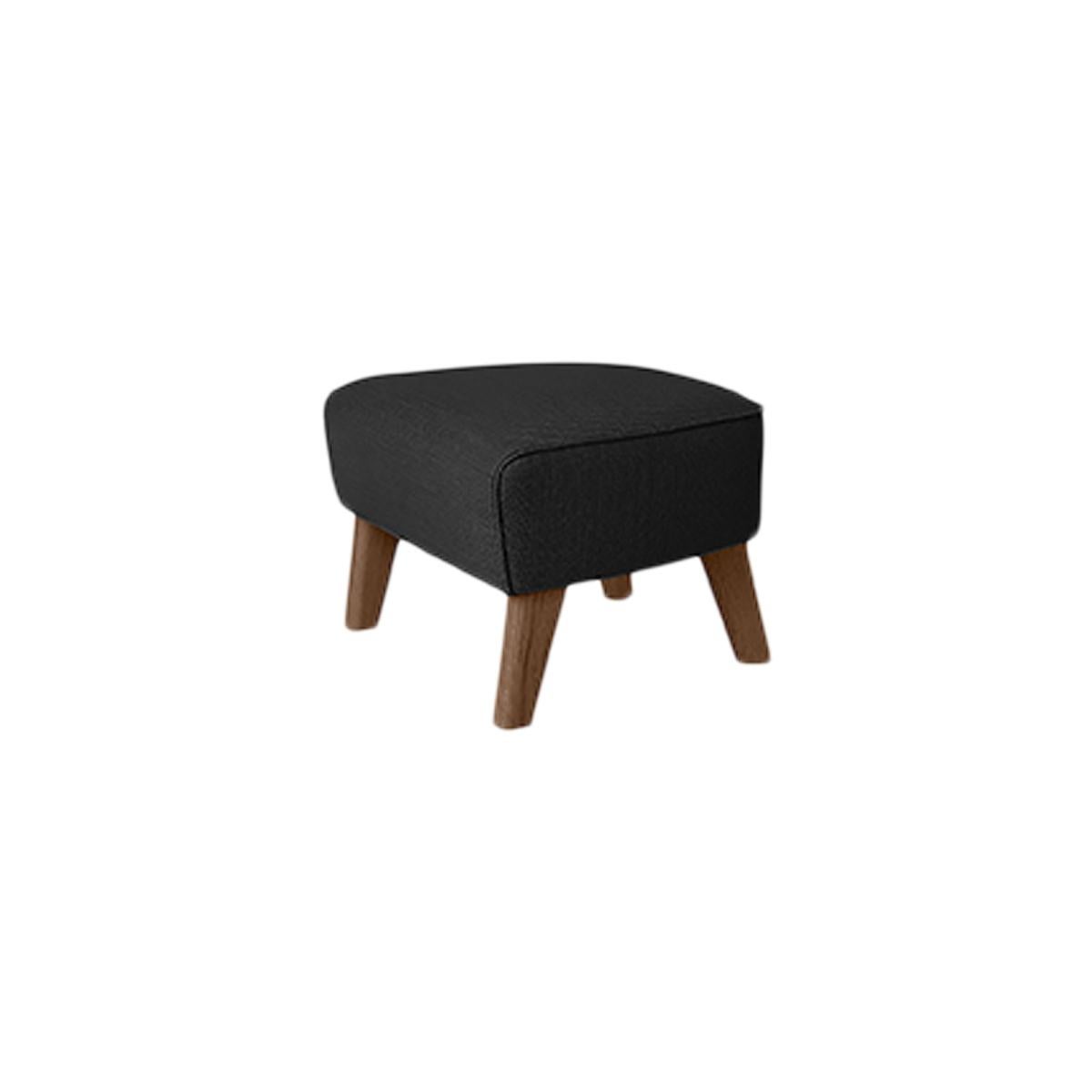 Post-Modern Set of 2 Dark Grey, Smoked Oak RafSimonsVidar3 My Own Chair Footstool by Lassen For Sale