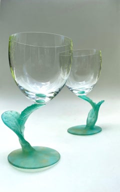 Set di 2 calici DAUM "CACTUS" e 1 flute da champagne