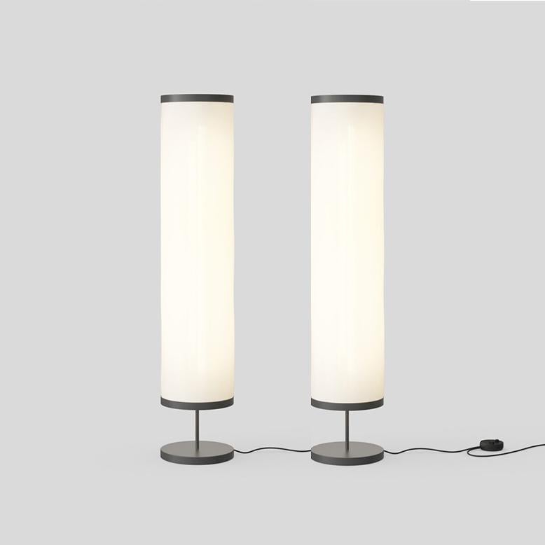 Set of 2 David Thulstrup Isol Floor Lamp 30/76 + 30/126 Black for Astep In New Condition For Sale In Barcelona, Barcelona