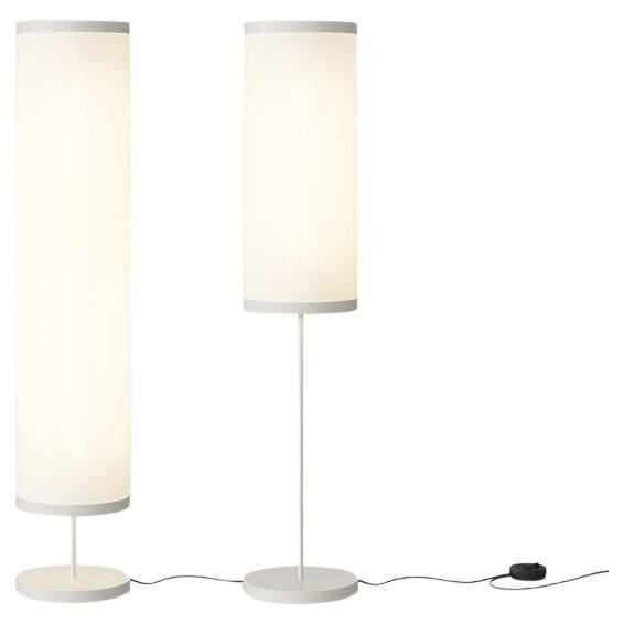 Set of 2 David Thulstrup Isol Floor Lamp 30/76 + 30/126 Cream for Astep For Sale
