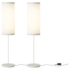 Ensemble de 2 lampadaires Isol David Thulstrup 30/76 crème pour Astep