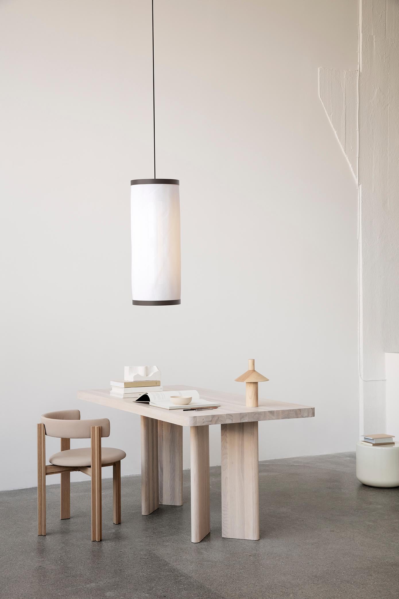 Contemporary Set of 2 David Thulstrup Isol Suspension Lamp 30/76 - 30/126 Cream for Astep For Sale