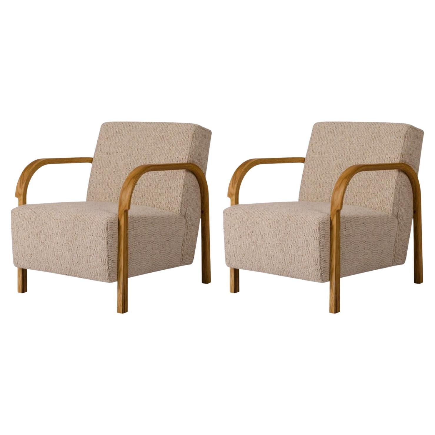 Set Of 2 DAW/Mohair & Mcnutt ARCH Lounge Chairs by Mazo Design