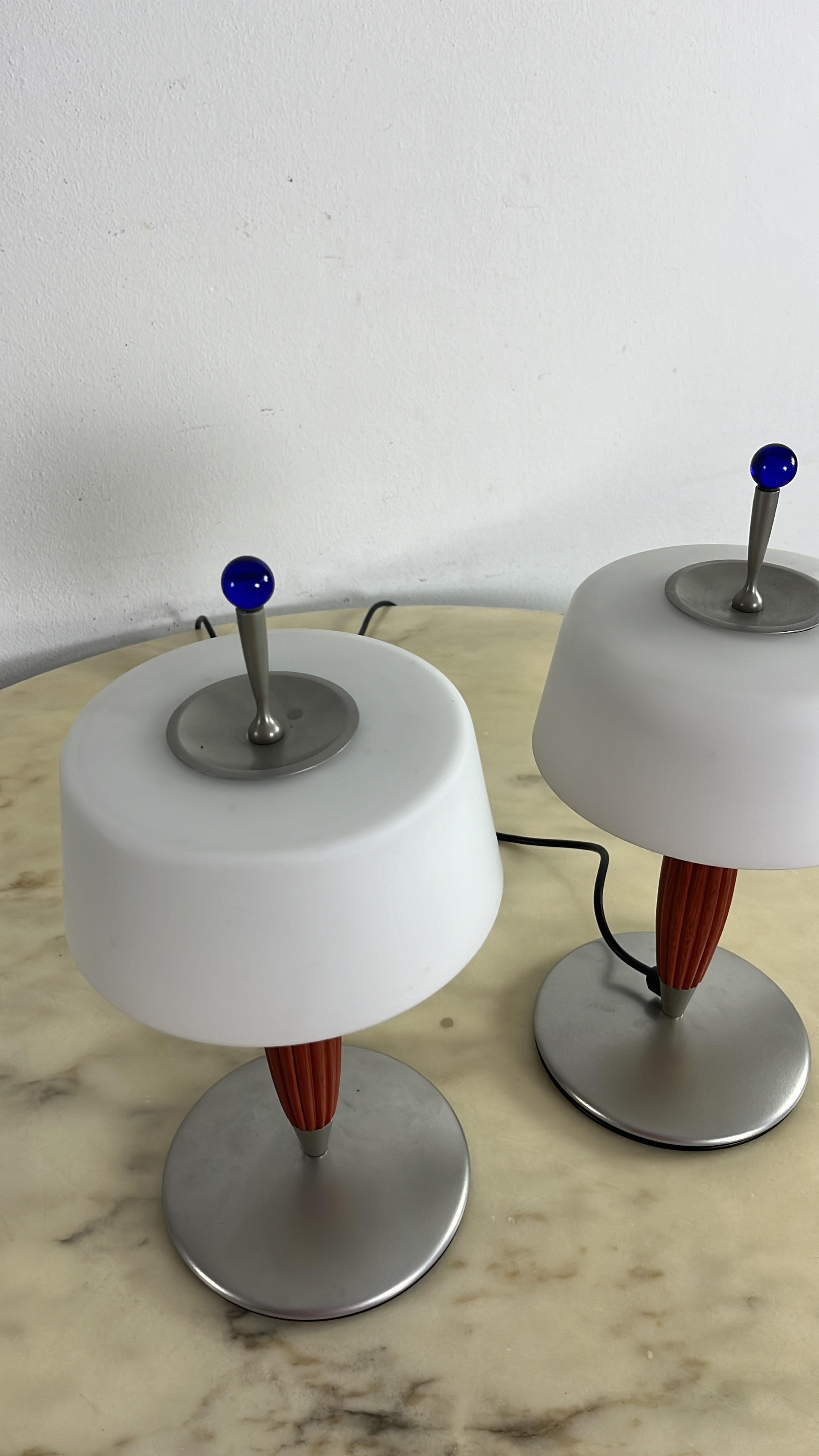 2er-Set De Majo Murano Glas Tischlampen, 1980er Jahre im Angebot 6