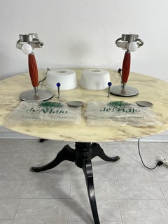 Juego de 2 lámparas de mesa De Majo de cristal de Murano, años 80