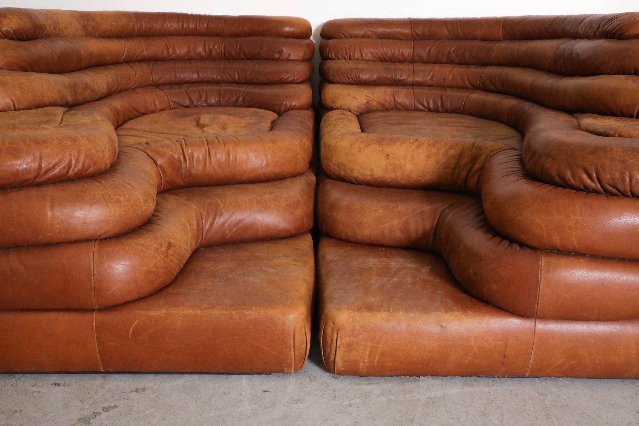 Set of 2 De Sede DS-1025 'Terrazza' Sofas by Ubald Klug, 1970s For Sale 10