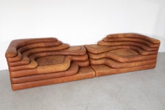 Conjunto de dos sofás De Sede DS-1025 "Terrazza" Diseñados por Ubald Klug, años 70