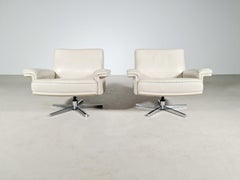 Set of 2 De Sede DS-35 Swivel Chairs, 1970's