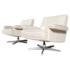 Set of 2 De Sede DS-35 Swivel Chairs, 1970's