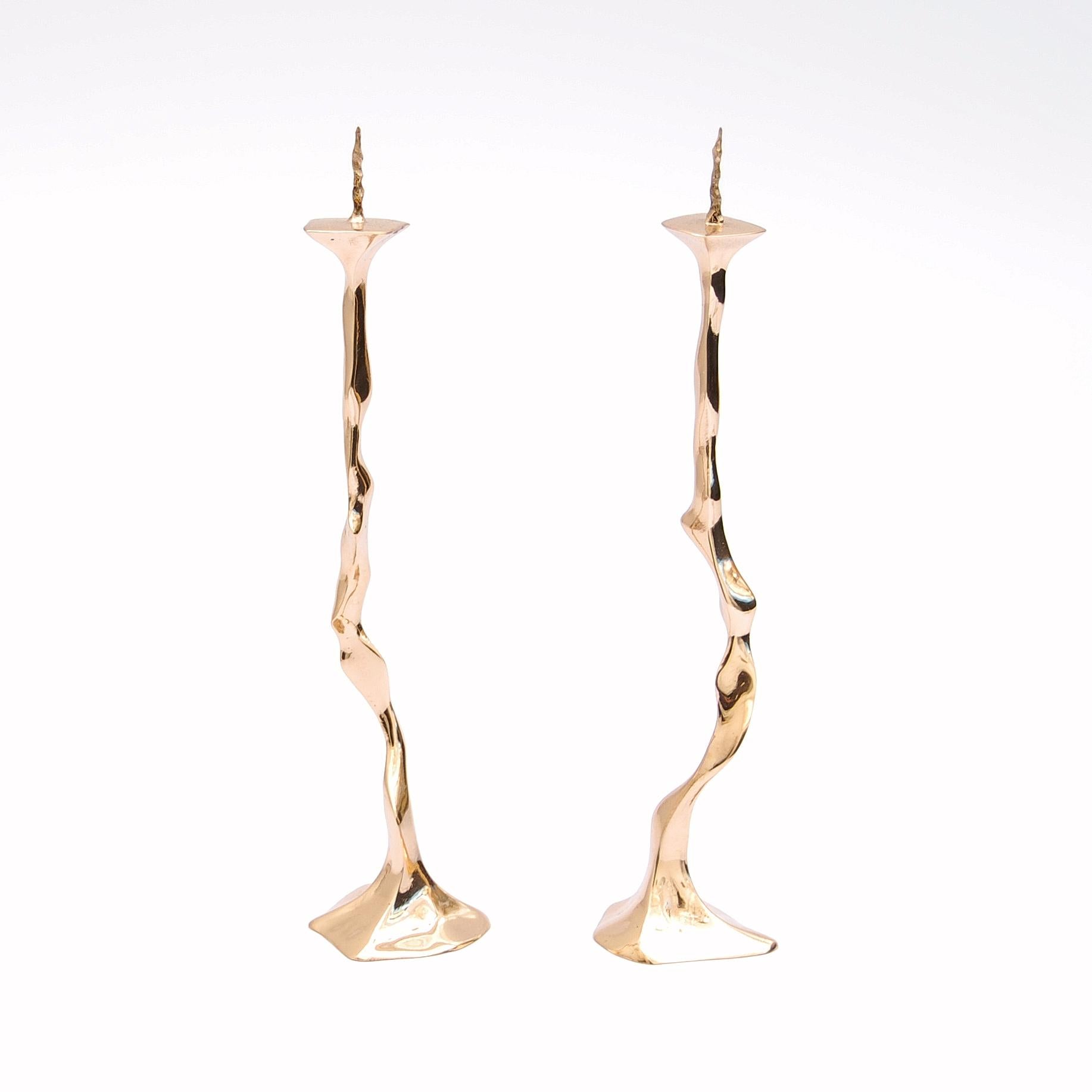 Brazilian Set of 2 Debbie Candlesticks by Fakasaka Design For Sale