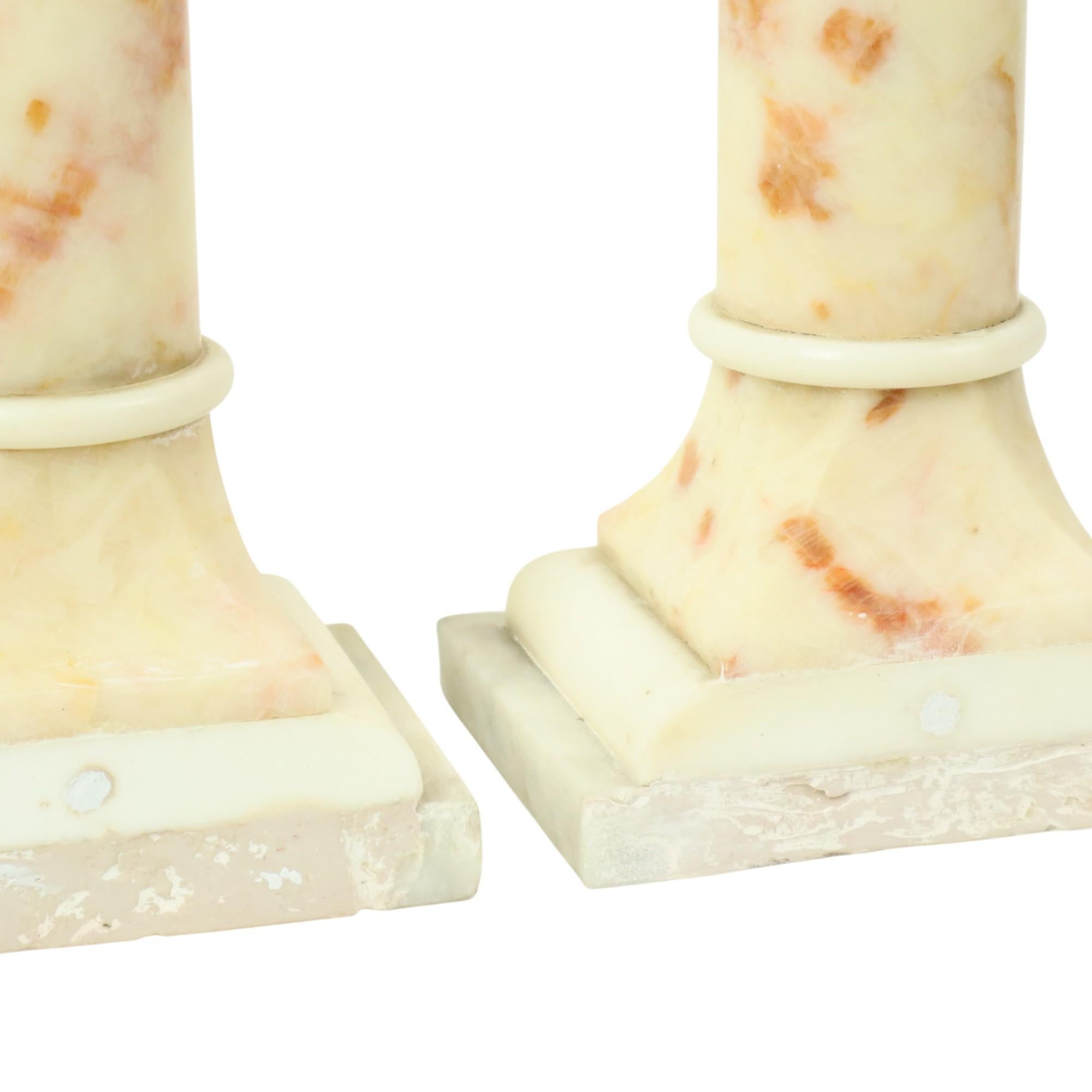 Set of 2 Decorative Marble Pillars Columns Classic 35cm For Sale 7