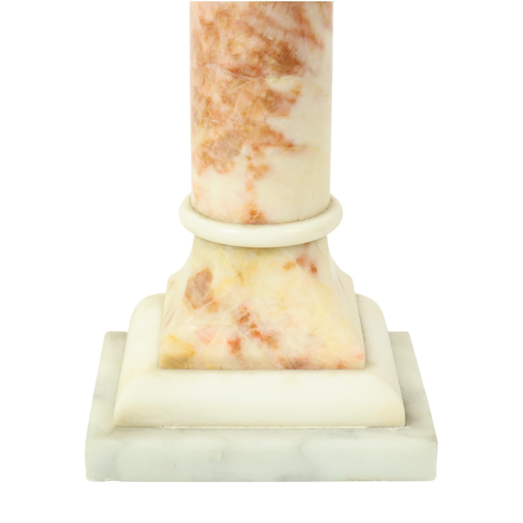Set of 2 Decorative Marble Pillars Columns Classic 35cm For Sale 1