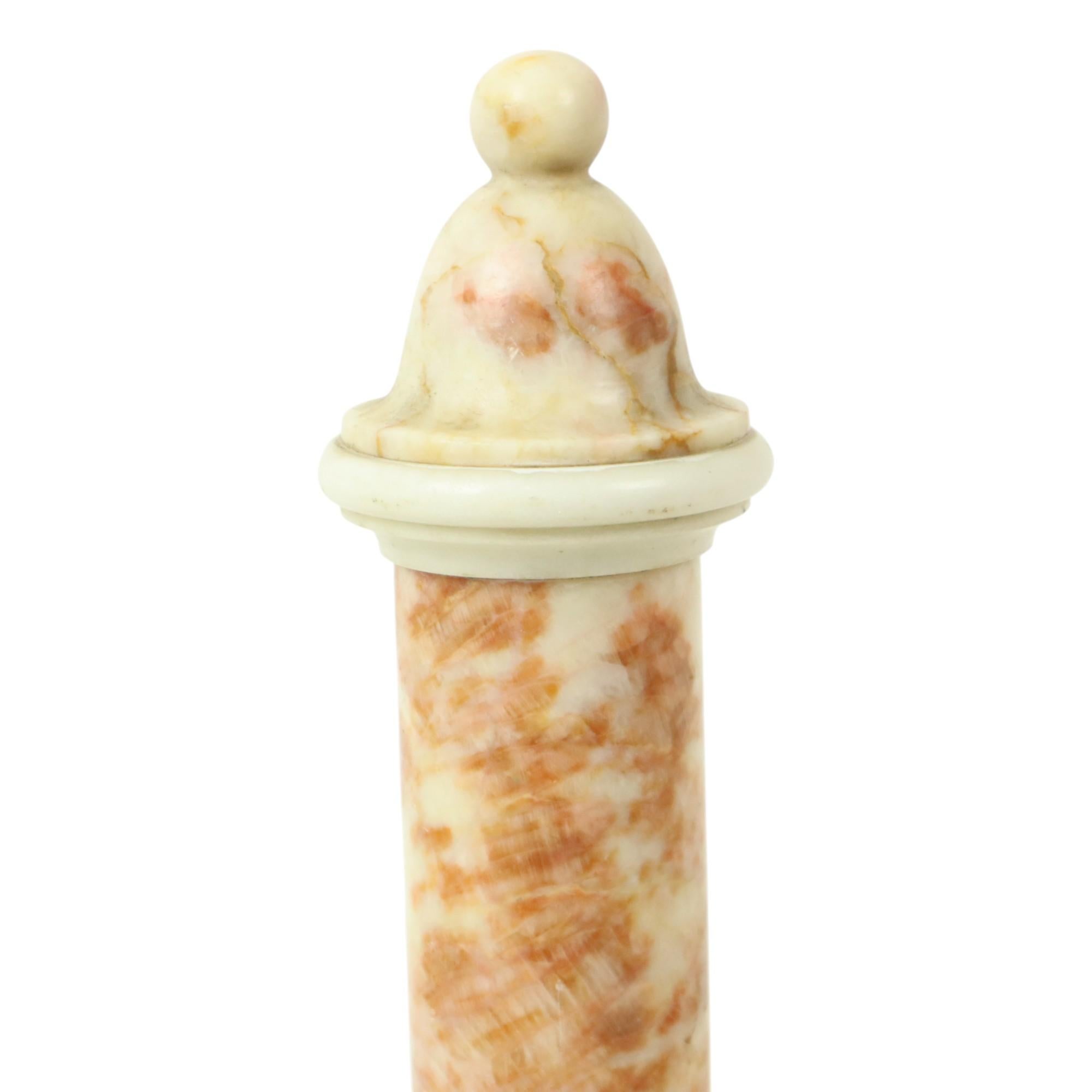 Set of 2 Decorative Marble Pillars Columns Classic 35cm For Sale 2