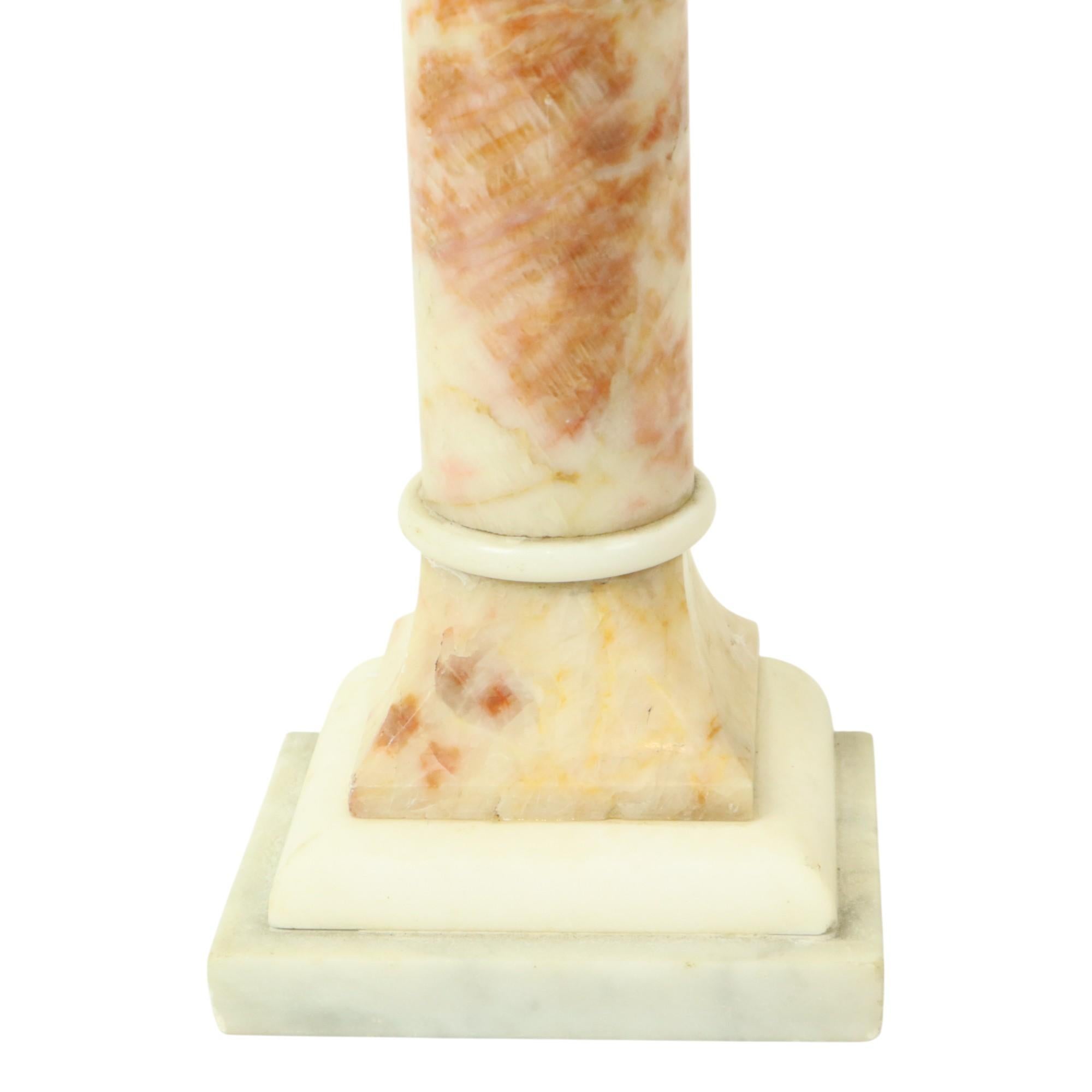 Set of 2 Decorative Marble Pillars Columns Classic 35cm For Sale 3