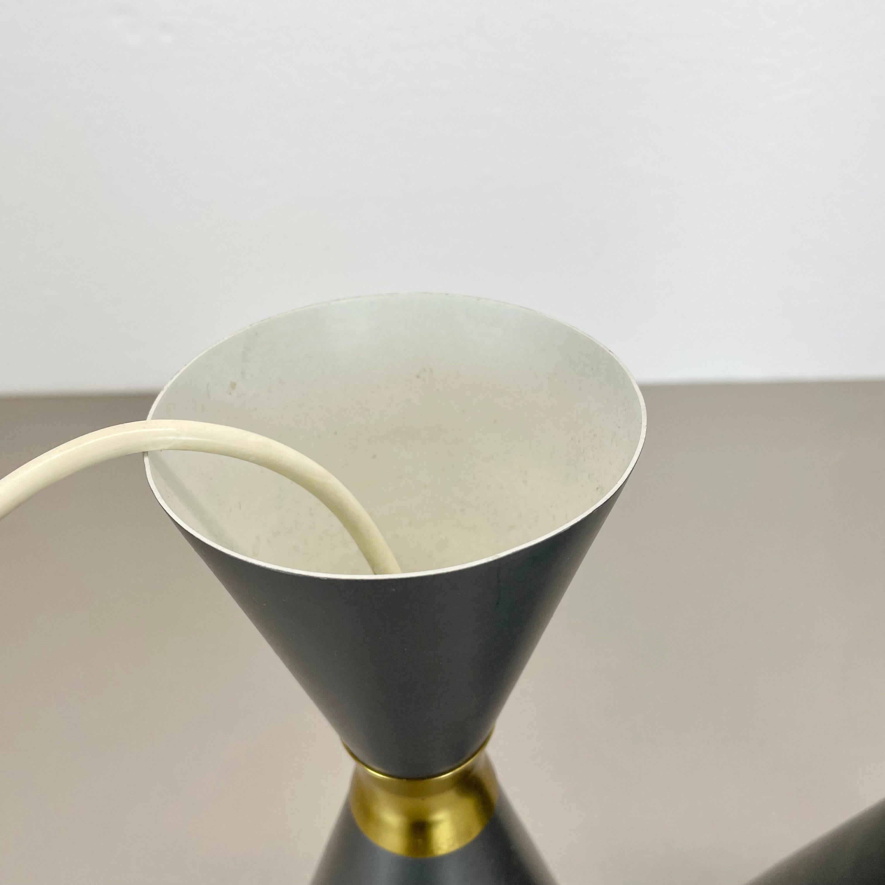 set of 2 Diabolo Stilnovo Style Metal Hanging Light, BAG TURGI, Switzerland 1950 In Good Condition For Sale In Kirchlengern, DE