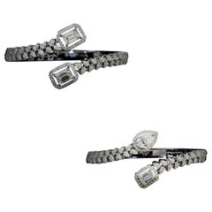 Set of 2 - Diamond Bangle in 18K White Gold