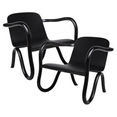 Lot de 2 chaises longues Kolho Original en MDJ KUU Black par Made by Choice