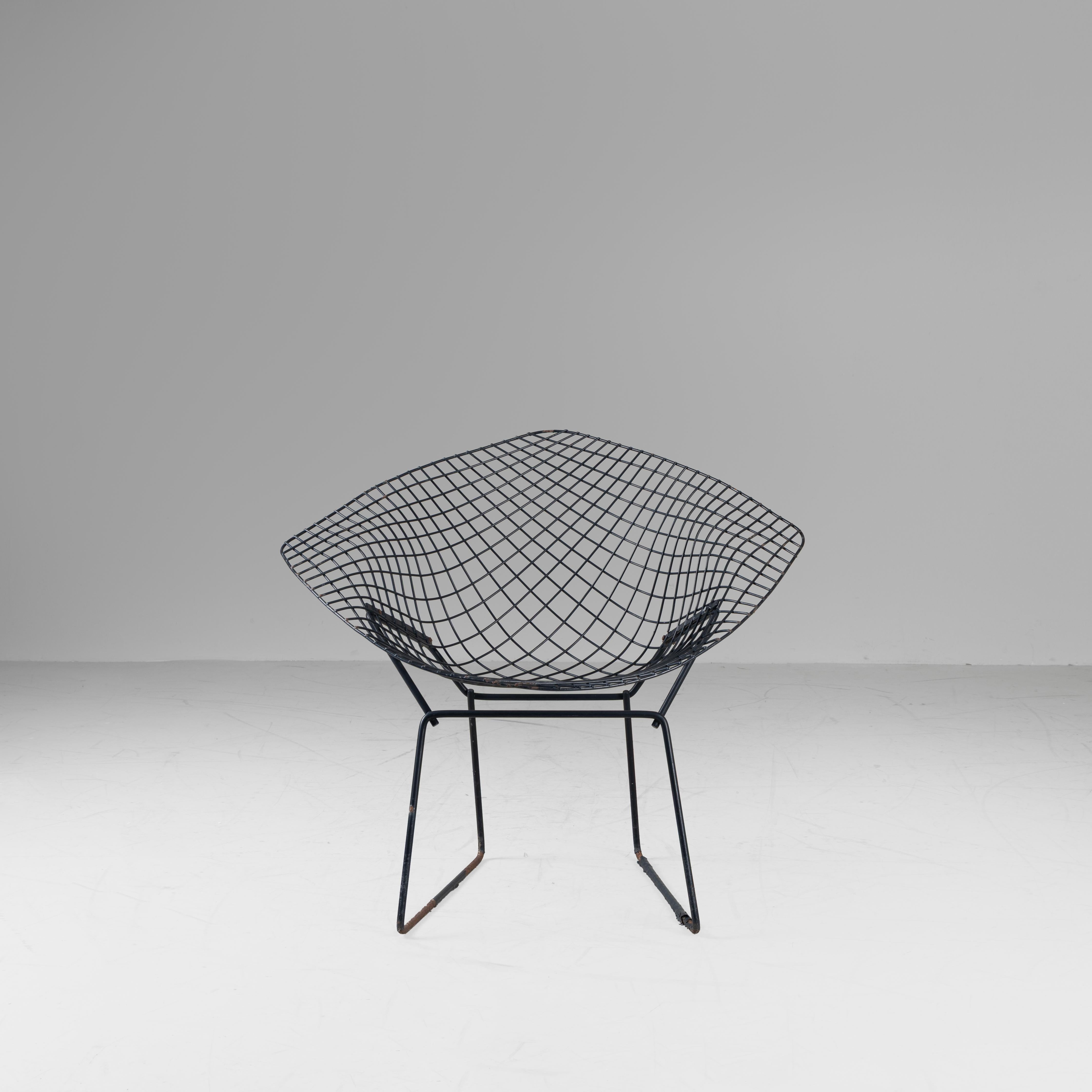 Metà XX secolo Set di 2 sedie Diamond, Harry Bertoia, Knoll International in vendita