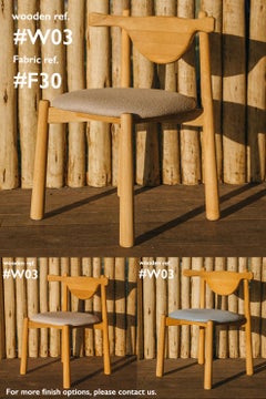 Set Of 2 Dining Chairs Aratu. Solid wood, upholstered seat.