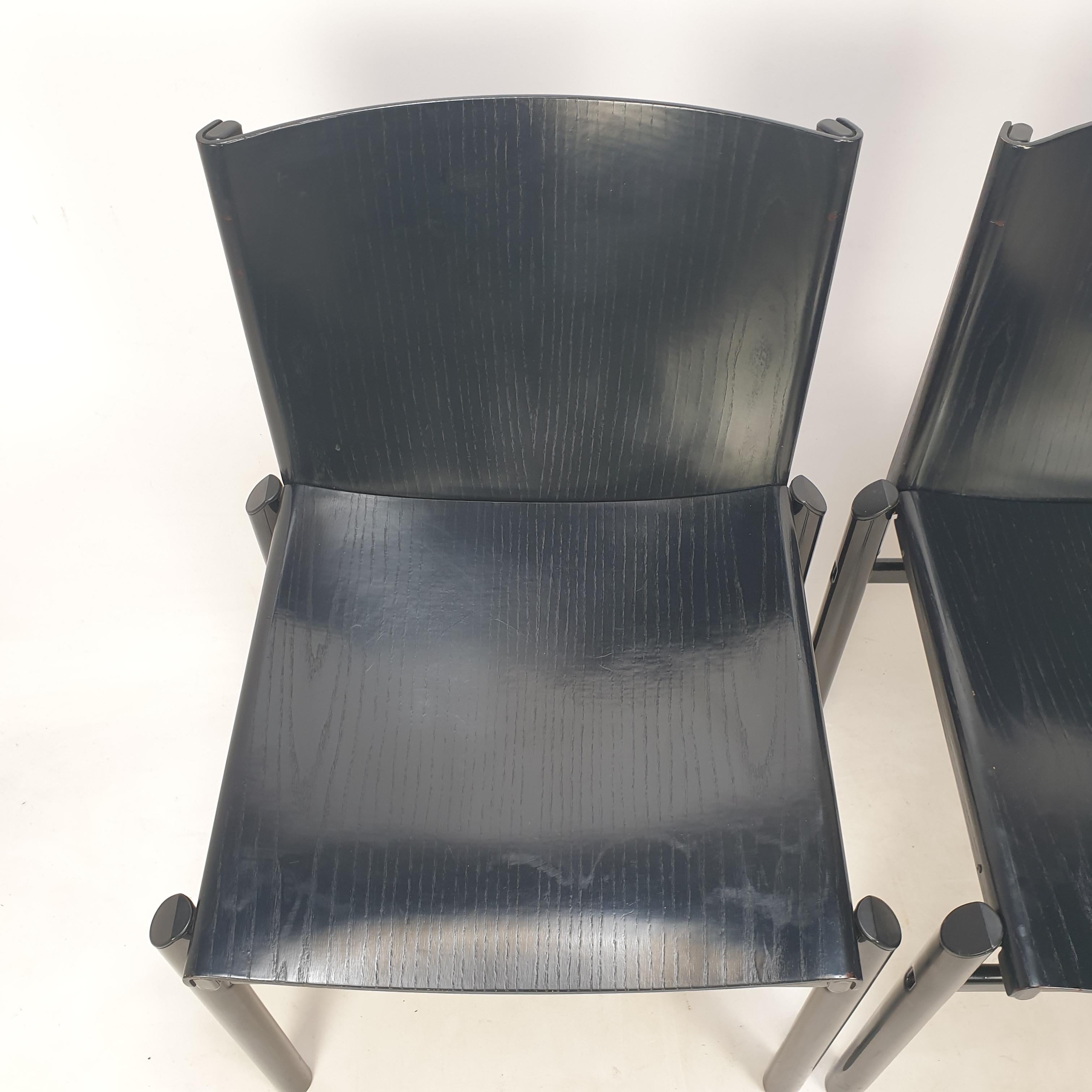 Set of 2 Dining Chairs by Afra & Tobia Scarpa, Italy, 1970's For Sale 3
