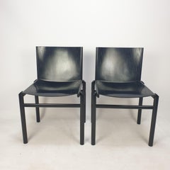 Set of 2 "Mastro" Dining Chairs by Afra & Tobia Scarpa for Molteni, Italy 1970's