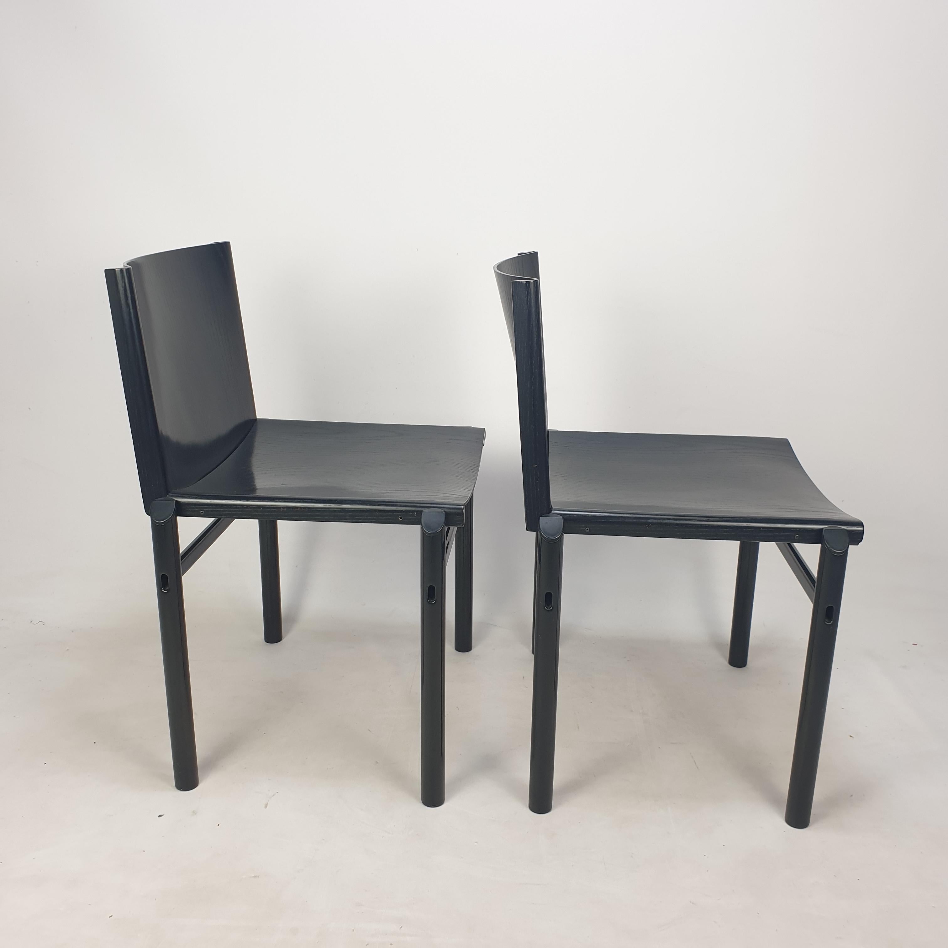 Metal Set of 2 Dining Chairs by Afra & Tobia Scarpa, Italy, 1970's For Sale