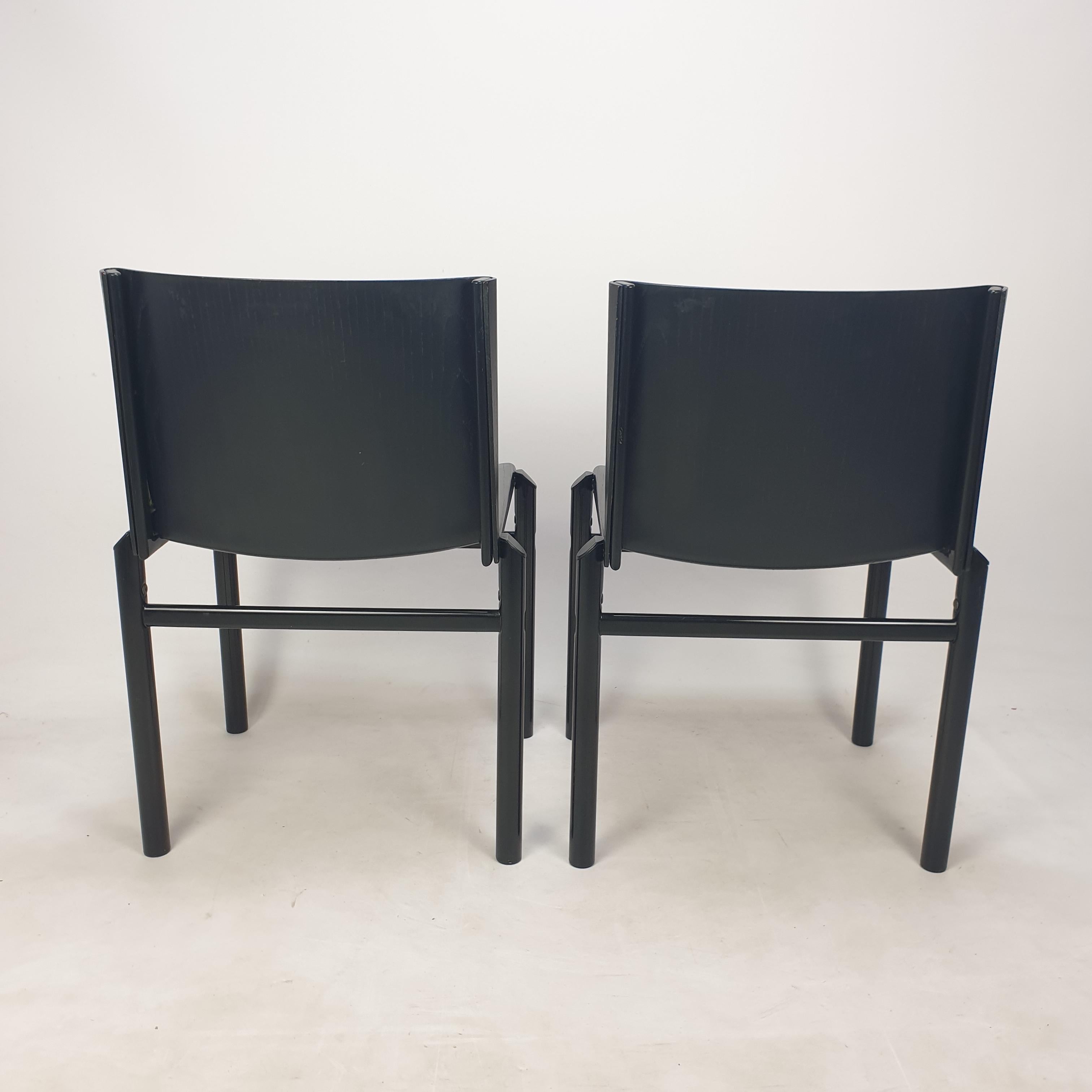 Set of 2 Dining Chairs by Afra & Tobia Scarpa, Italy, 1970's For Sale 1