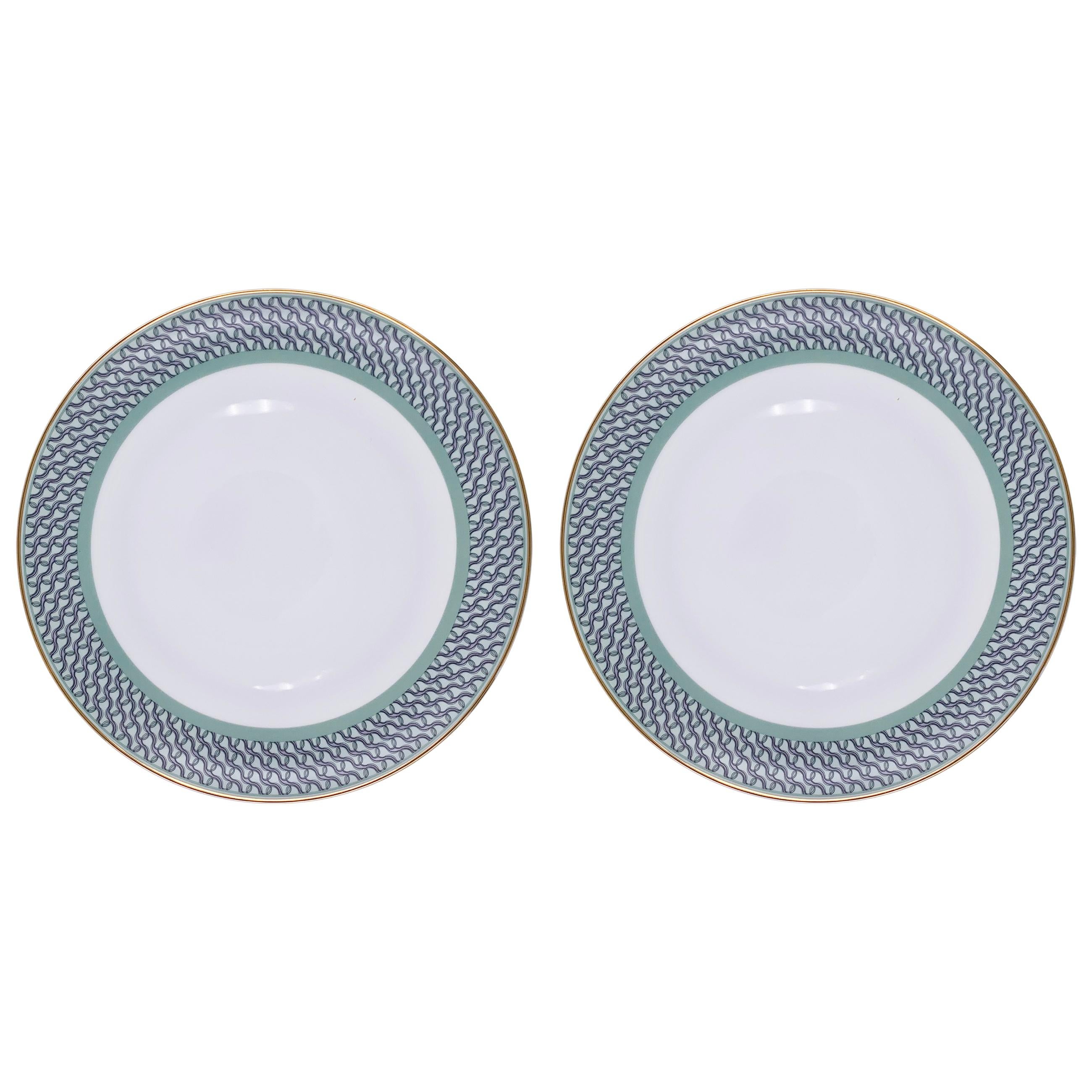 Set of 2 Dinner Plate Ring Mid Century Rhythm André Fu Living Tableware New For Sale