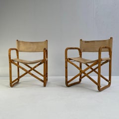 Set of 2 director's chairs in bamboo