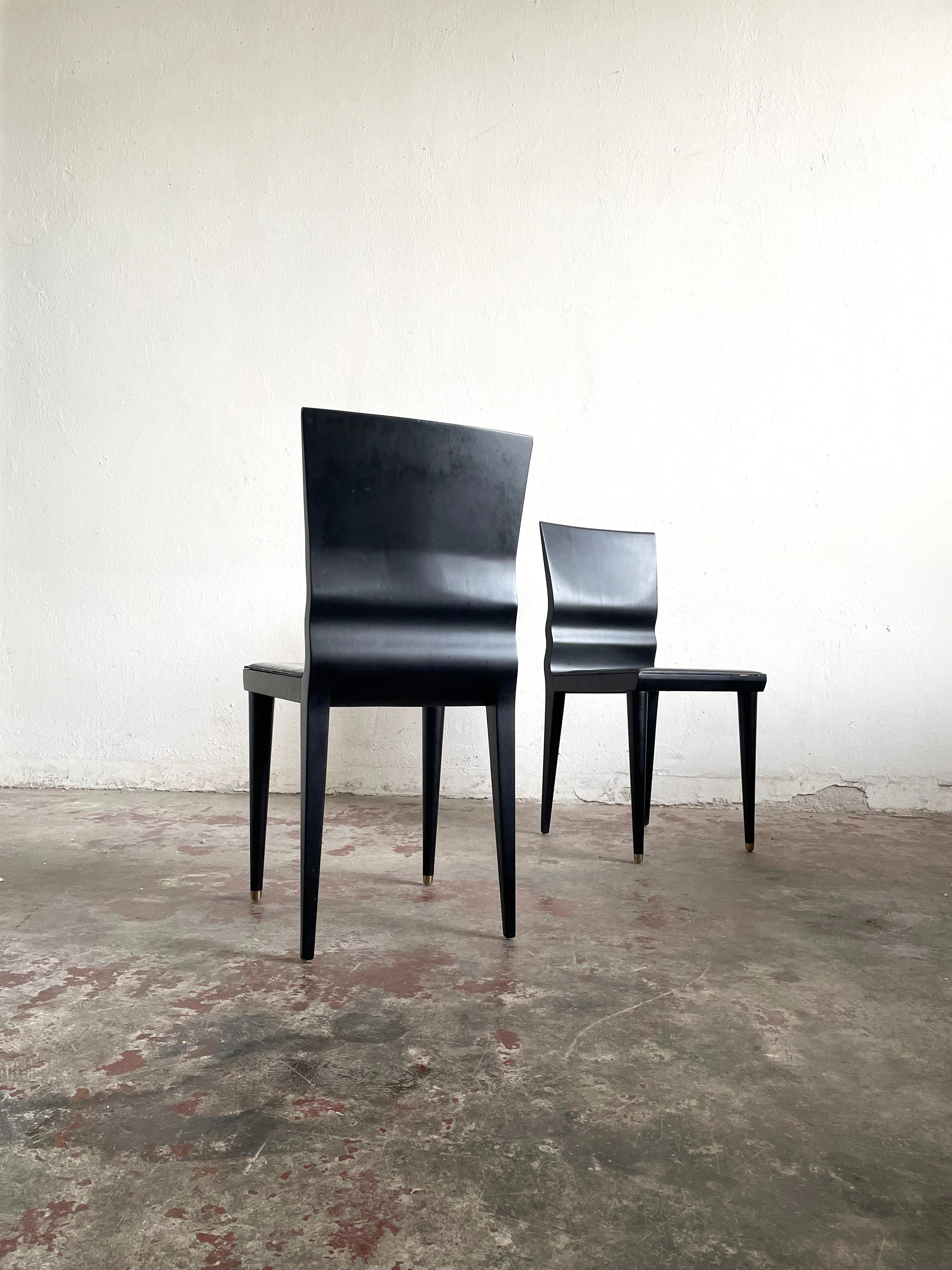 Italian Set of 2 'Diva' Chairs by William Sawaya, Sawaya & Moroni, Italy, 1987